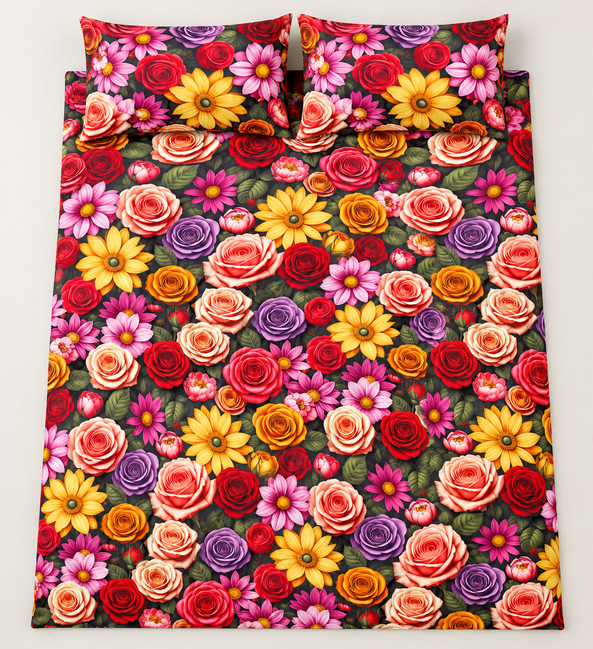 Crimson Carnival | Ultra HD Digital Printed Bedsheets - 009