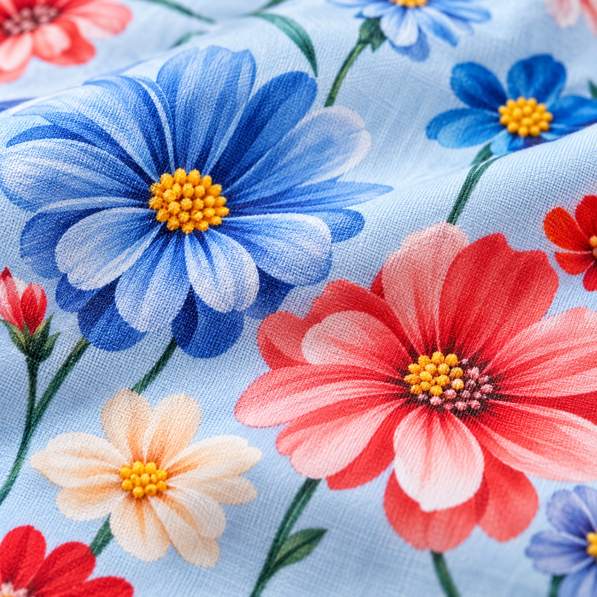 Cornflower Sky | Ultra HD Digital Printed Bedsheets - 003
