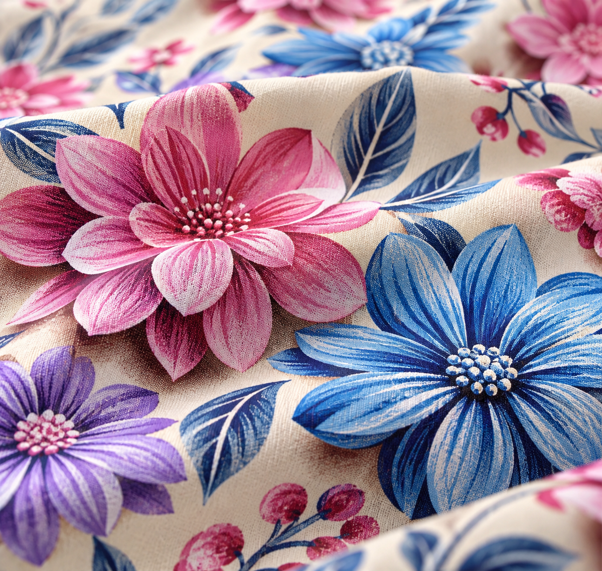 Blossom Haven | Ultra HD Digital Printed Bedsheets - 021
