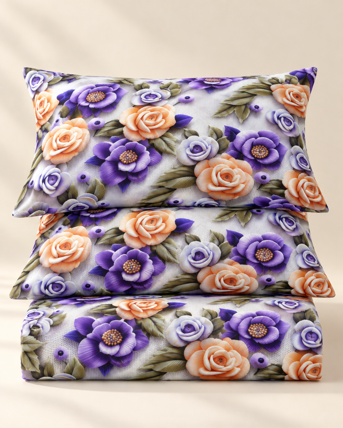 Amethyst Rose | Ultra HD Digital Printed Bedsheets - 010