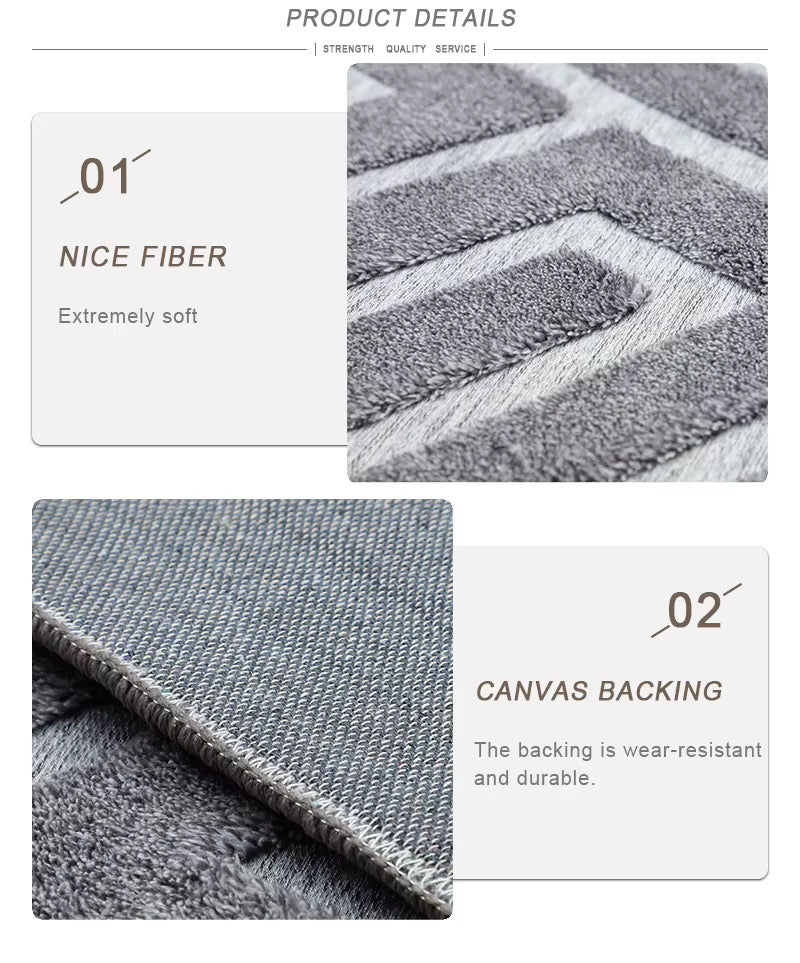 3D Soft Jacquard Rug