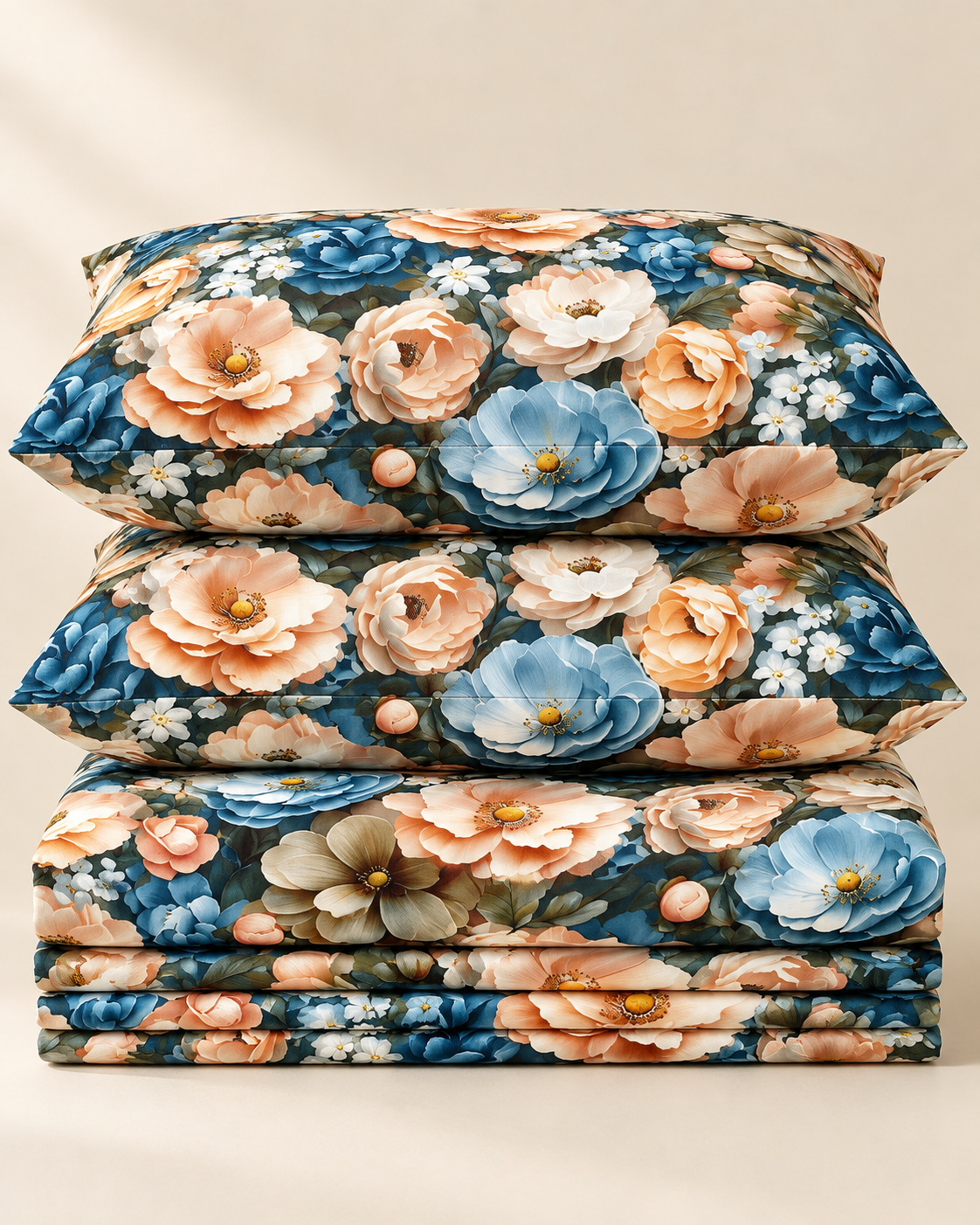 Apricot Dream | Ultra HD Digital Printed Bedsheets - 017