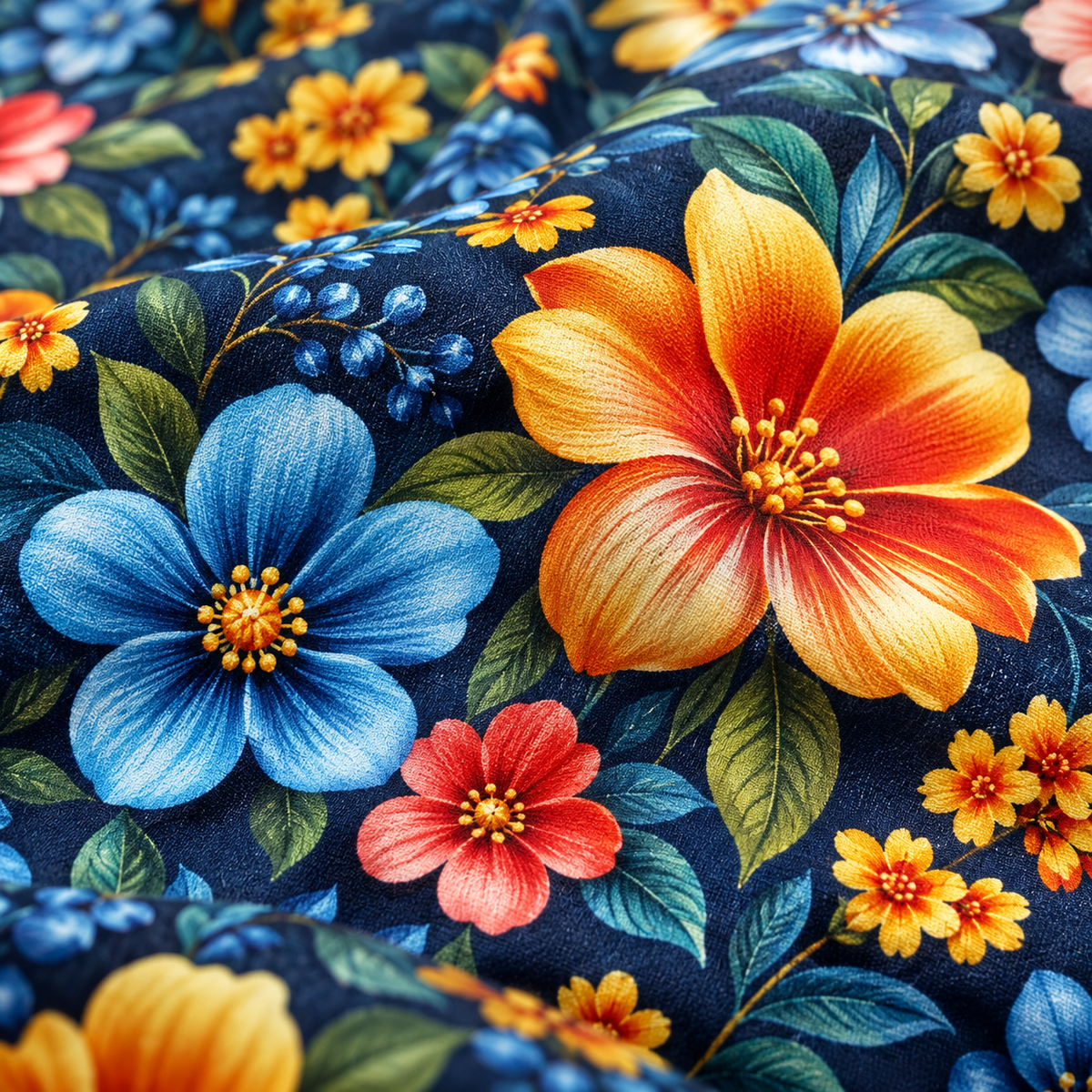 Sapphire Blaze | Ultra HD Digital Printed Bedsheets - 005