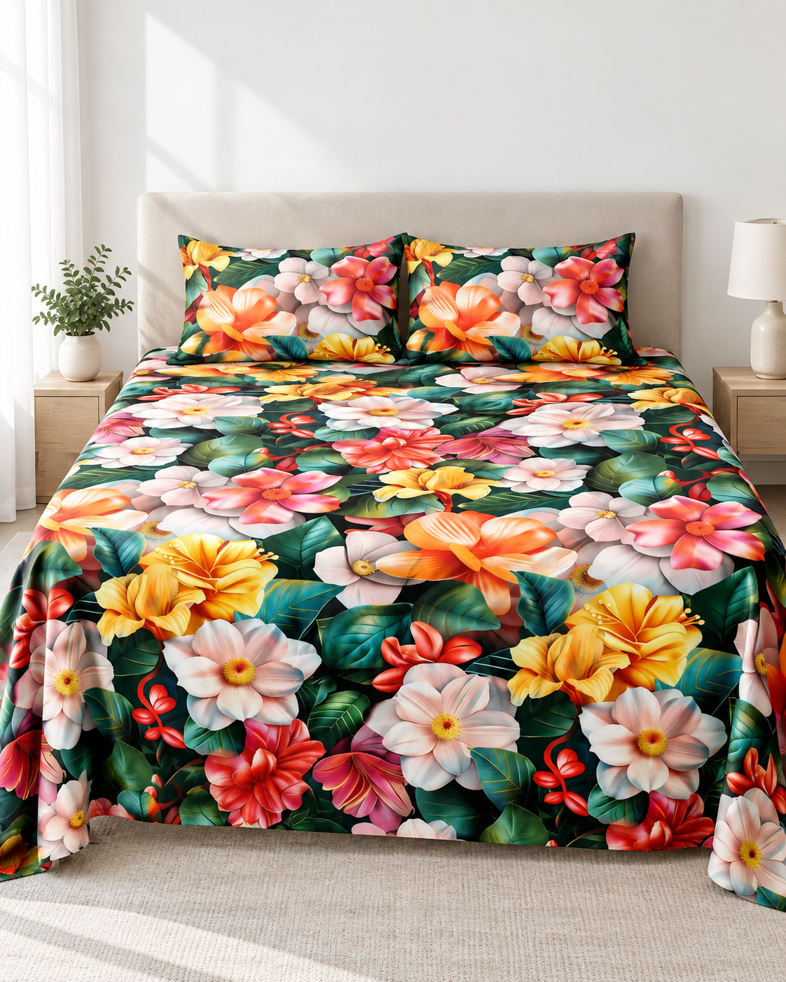 Island Breeze | Ultra HD Digital Printed Bedsheets - 013