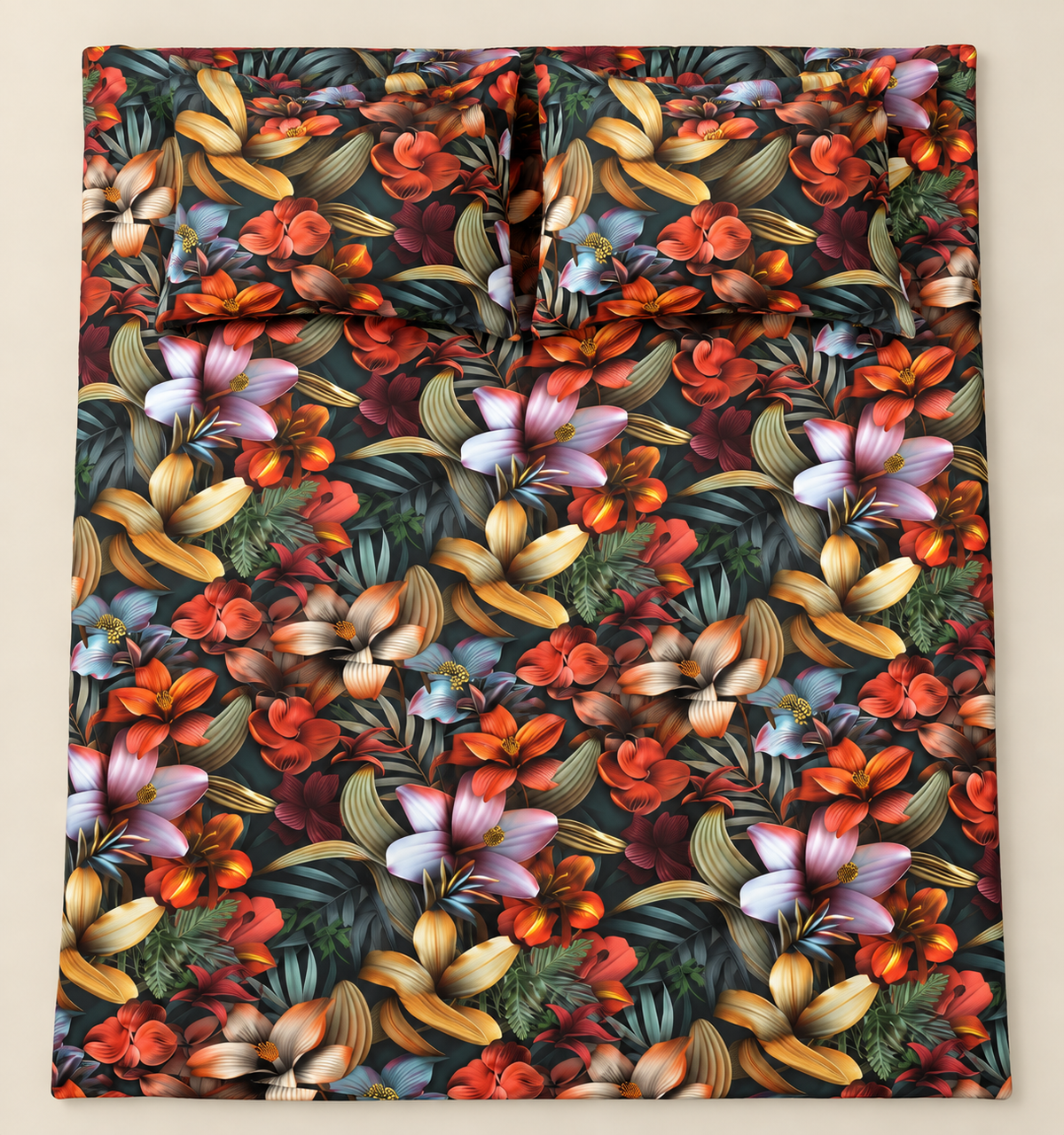 Paradise Bloom | Ultra HD Digital Printed Bedsheets - 016