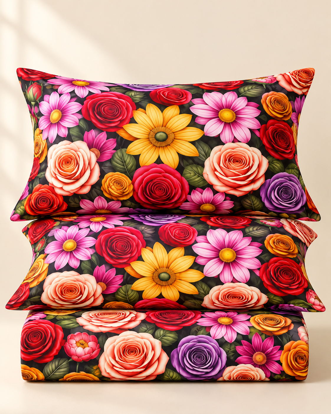 Crimson Carnival | Ultra HD Digital Printed Bedsheets - 009