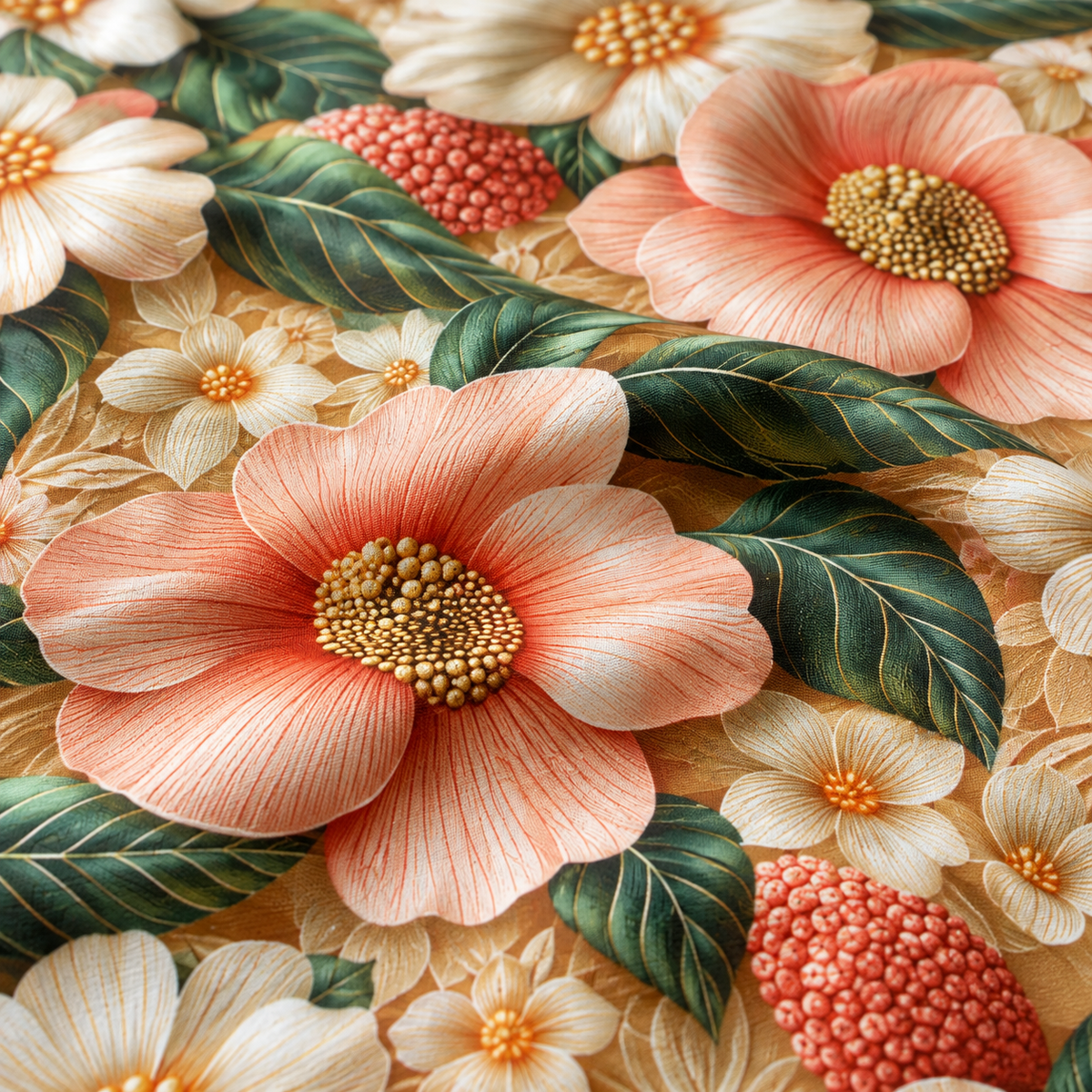 Strawberry Cream | Ultra HD Digital Printed Bedsheets- 007