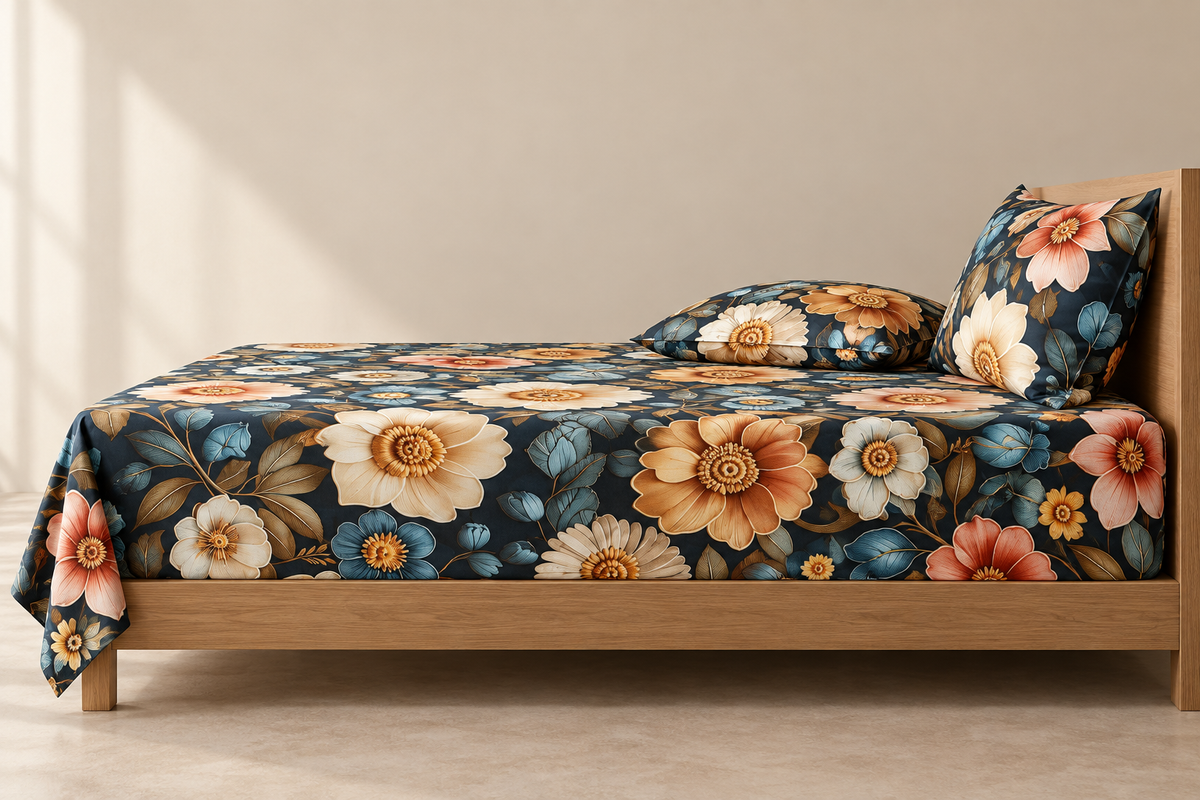 Heirloom Dusk | Ultra HD Digital Printed Bedsheets - 002