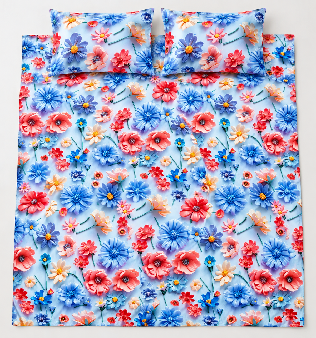 Cornflower Sky | Ultra HD Digital Printed Bedsheets - 003