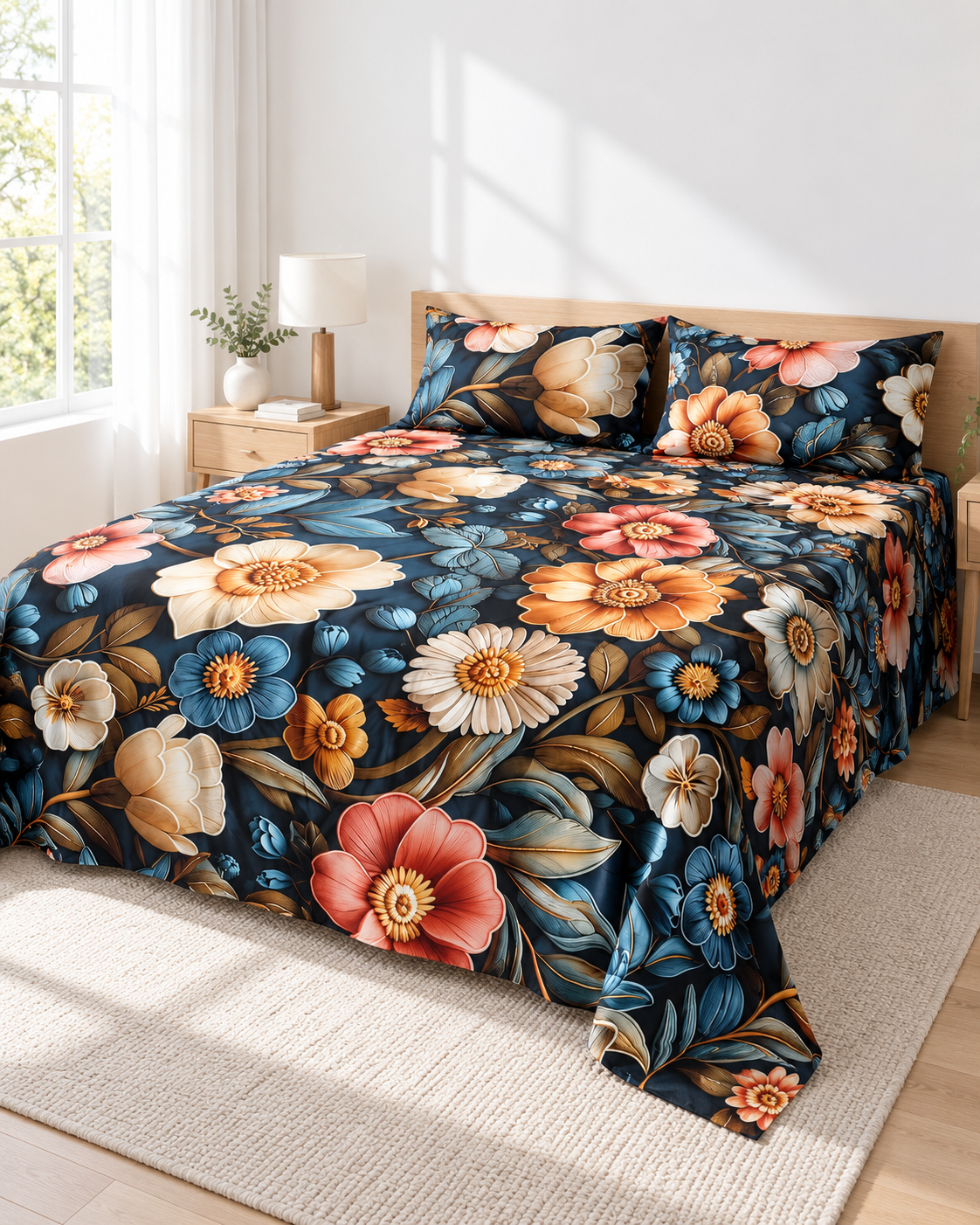 Heirloom Dusk | Ultra HD Digital Printed Bedsheets - 002