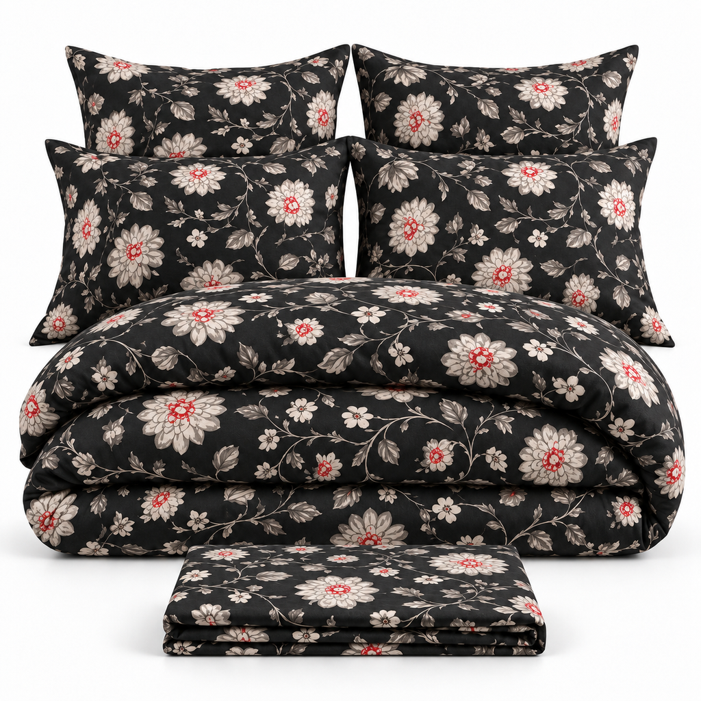 Ebony Bloom 6-Piece Comforter Set