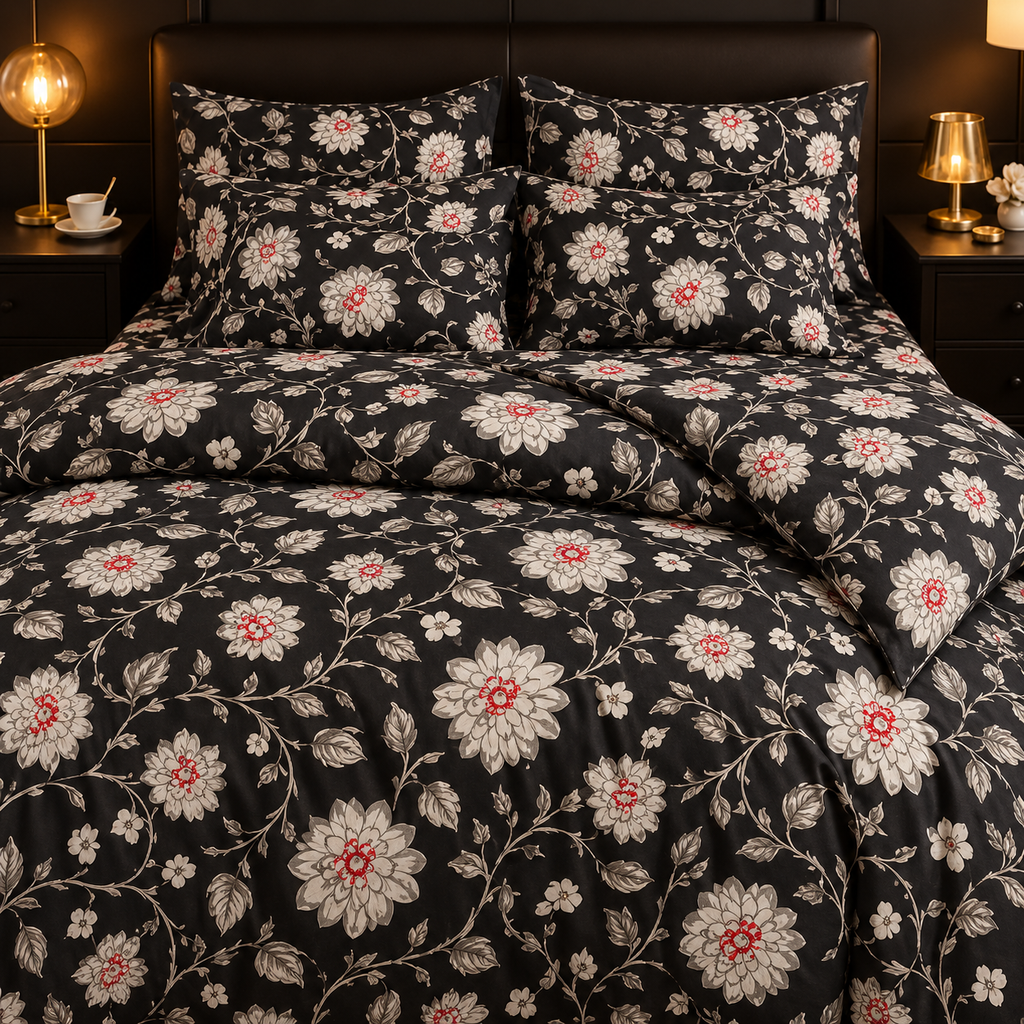 Ebony Bloom 6-Piece Comforter Set