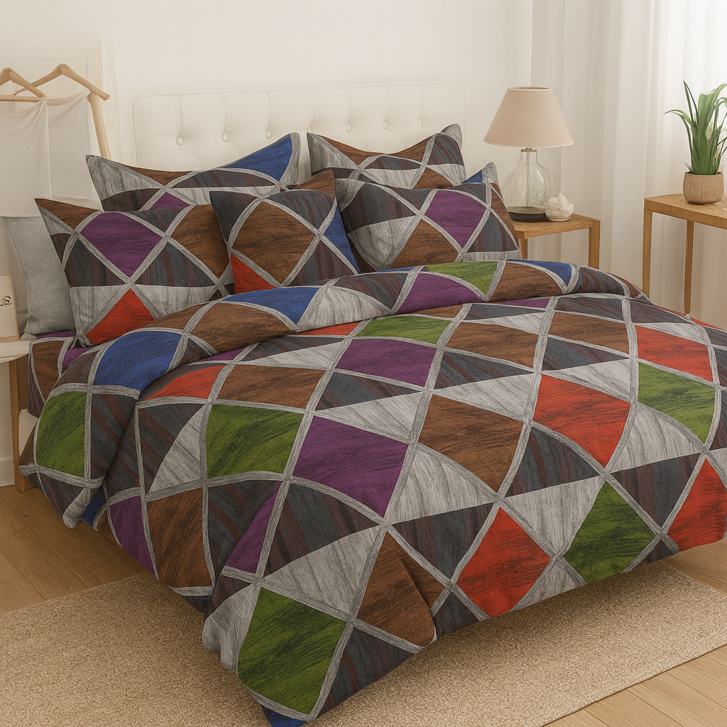 Modrix - Bedsheet With 4 Pillowcase