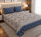 Blue Beige- Bedsheet