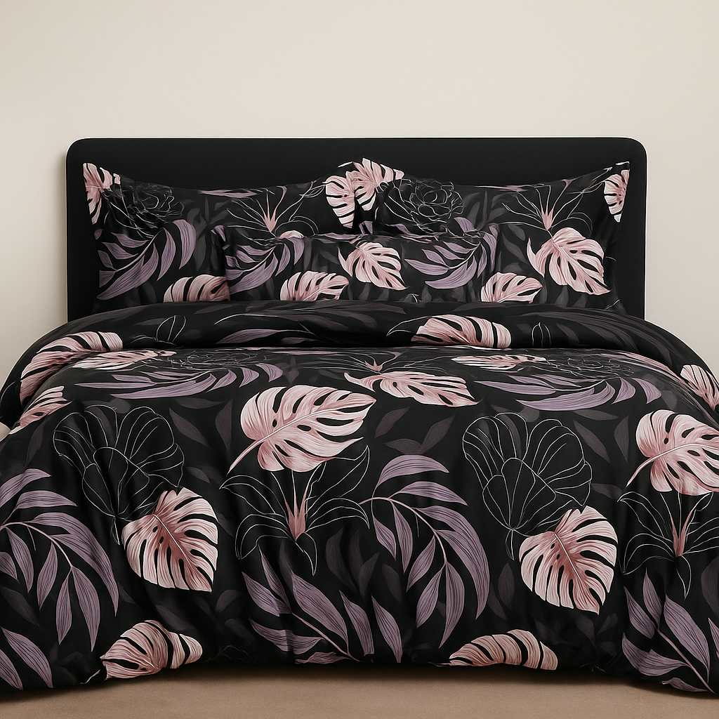 Midnight Tropics - Quilt Cover Sets - 6Pcs