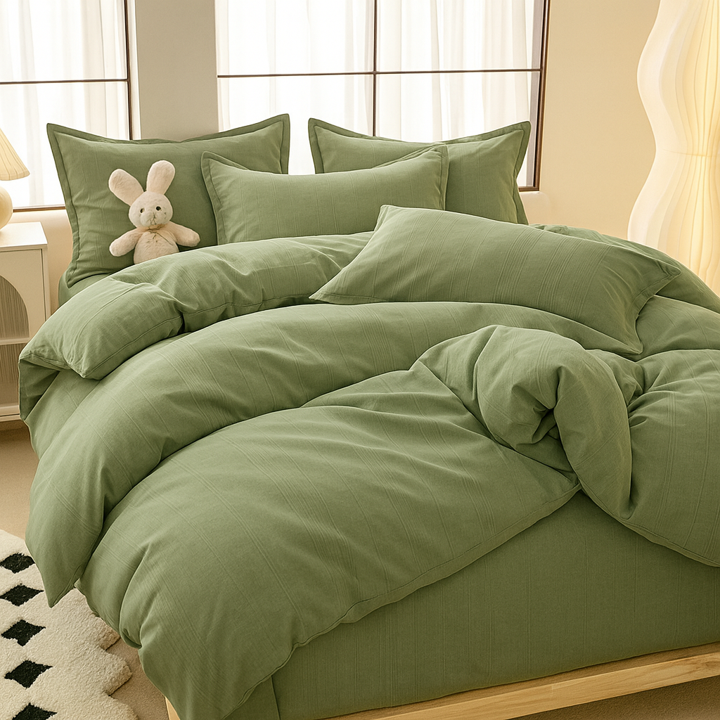 Olive Calm - Quilt Cover Sets - 6Pcs