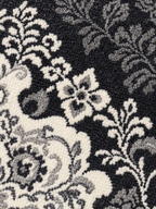 Diamond – Luxury Velvet Rug, Black & White Traditional Design (LVT-401)