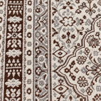 Truffle– Luxury Velvet Rug, Grey & Brown Traditional Design (LVT-407)