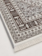 Truffle– Luxury Velvet Rug, Grey & Brown Traditional Design (LVT-407)