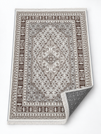 Truffle– Luxury Velvet Rug, Grey & Brown Traditional Design (LVT-407)