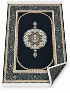 Onyx – Luxury Velvet Rug, Black (LVB-309)