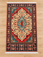 Ruby – Luxury Velvet Rug, Multicolor Traditional Design (LVB-308)