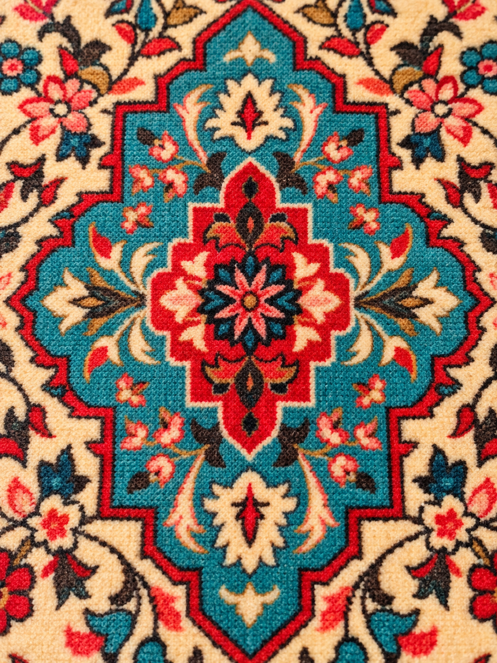 Ruby – Luxury Velvet Rug, Multicolor Traditional Design (LVB-308)
