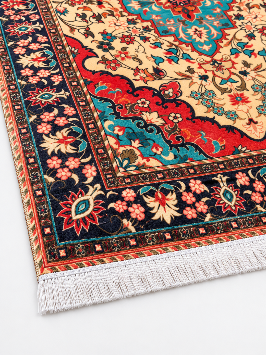 Ruby – Luxury Velvet Rug, Multicolor Traditional Design (LVB-308)