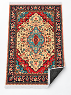 Ruby – Luxury Velvet Rug, Multicolor Traditional Design (LVB-308)