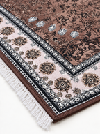 Quartz – Luxury Velvet Rug, Mocha Brown & Champagne (LVB-307)