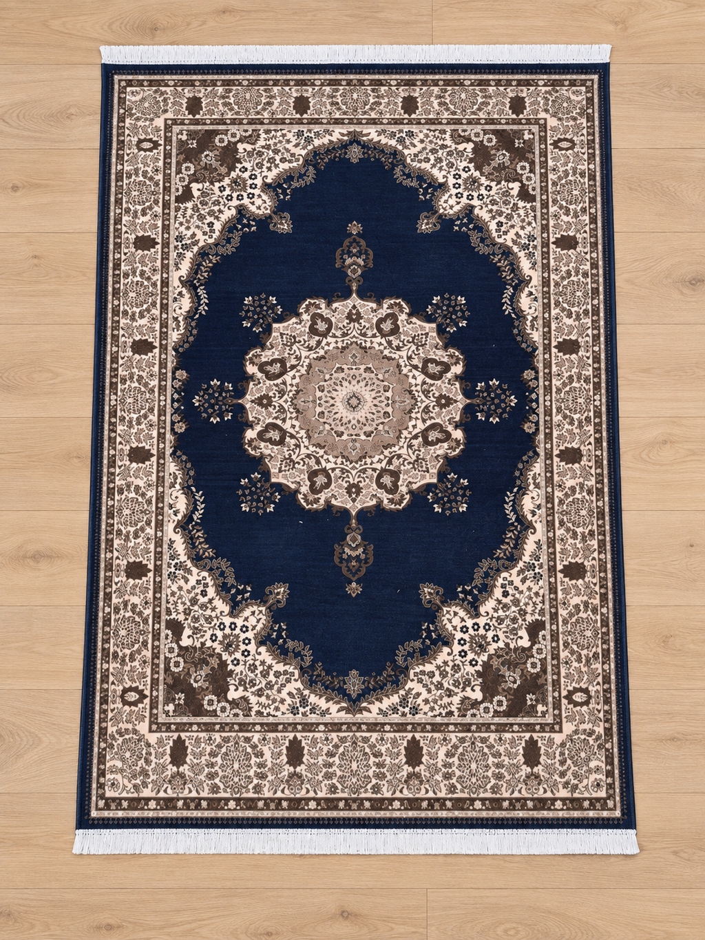 Lapis – Luxury Velvet Rug, Navy Blue Persian Design (LVB-303)