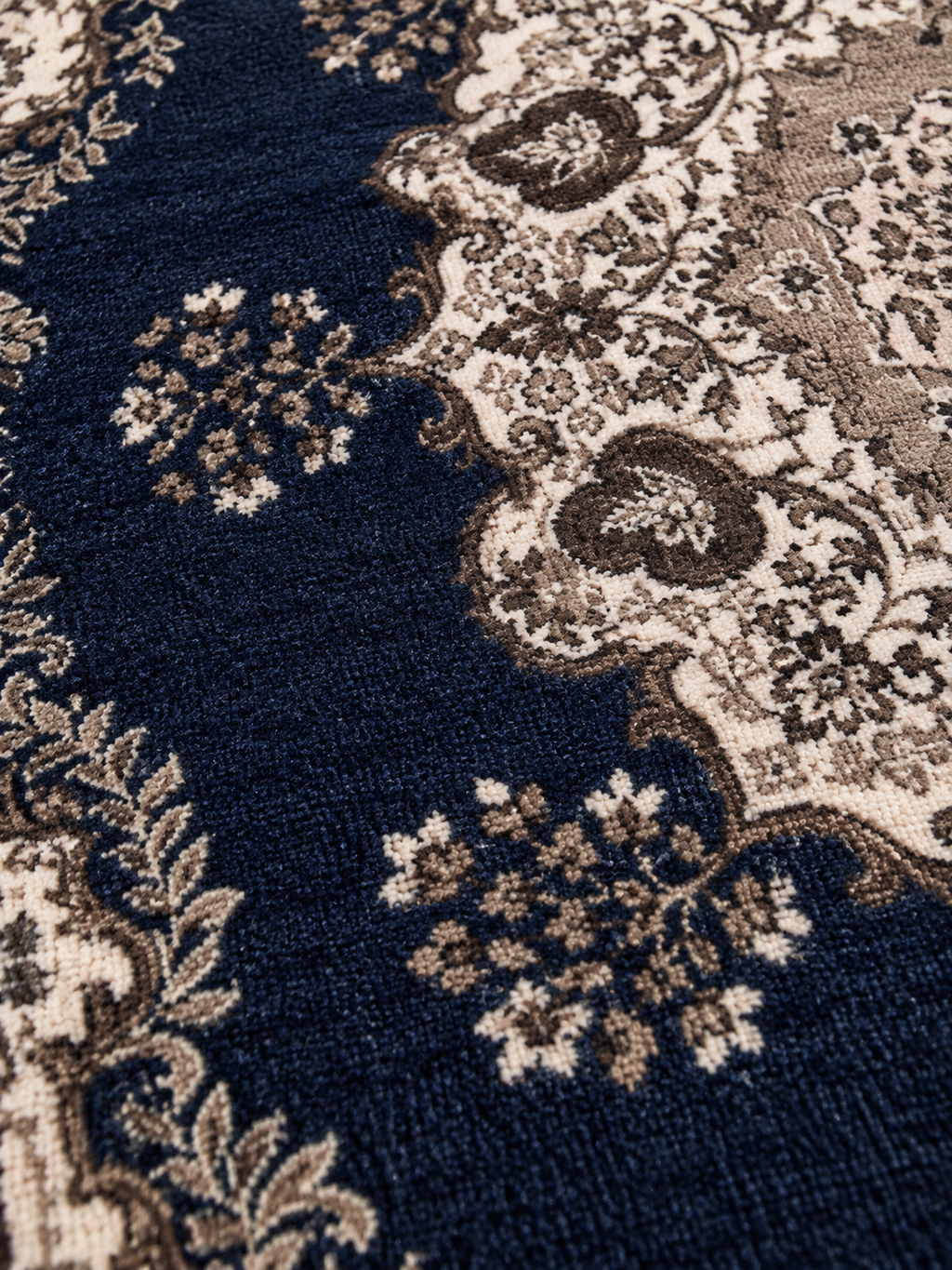 Lapis – Luxury Velvet Rug, Navy Blue Persian Design (LVB-303)
