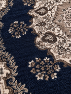Lapis – Luxury Velvet Rug, Navy Blue Persian Design (LVB-303)