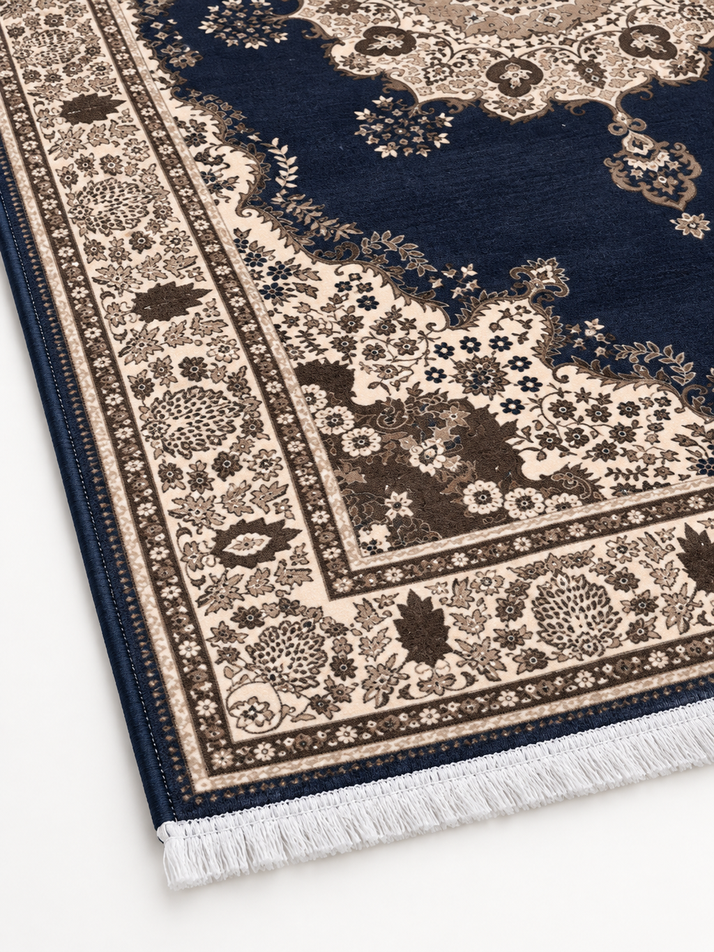 Lapis – Luxury Velvet Rug, Navy Blue Persian Design (LVB-303)
