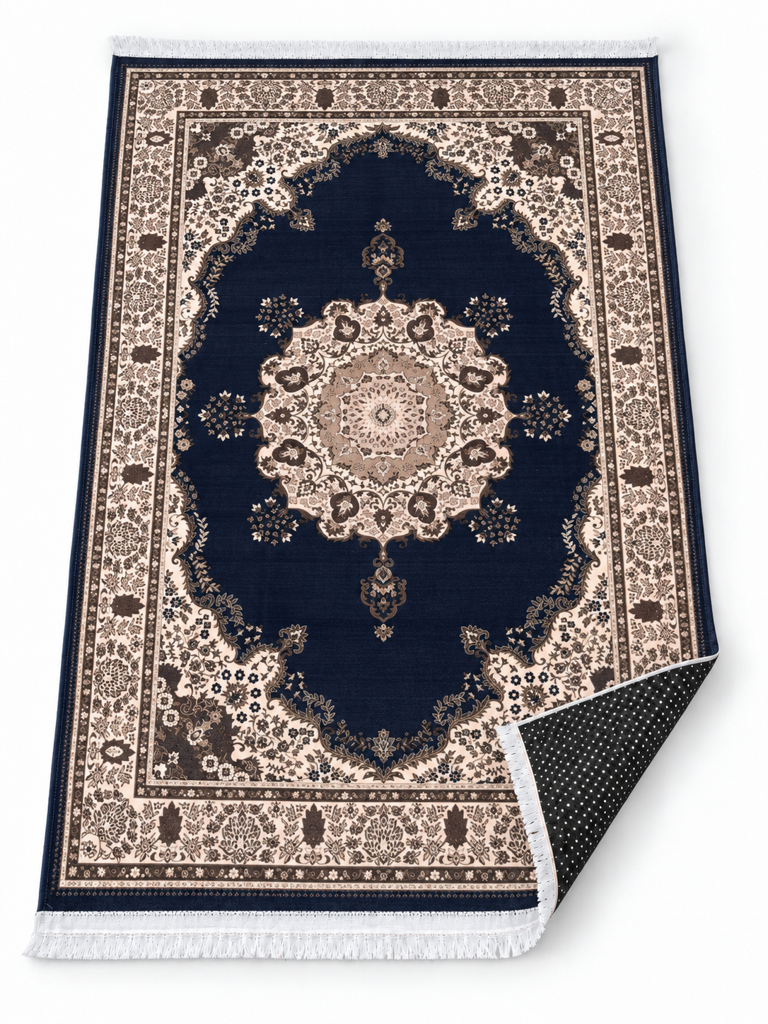 Lapis – Luxury Velvet Rug, Navy Blue Persian Design (LVB-303)