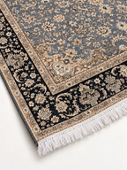 Moonstone – Luxury Velvet Rug, Grey & Black Persian Design (LVB-302)