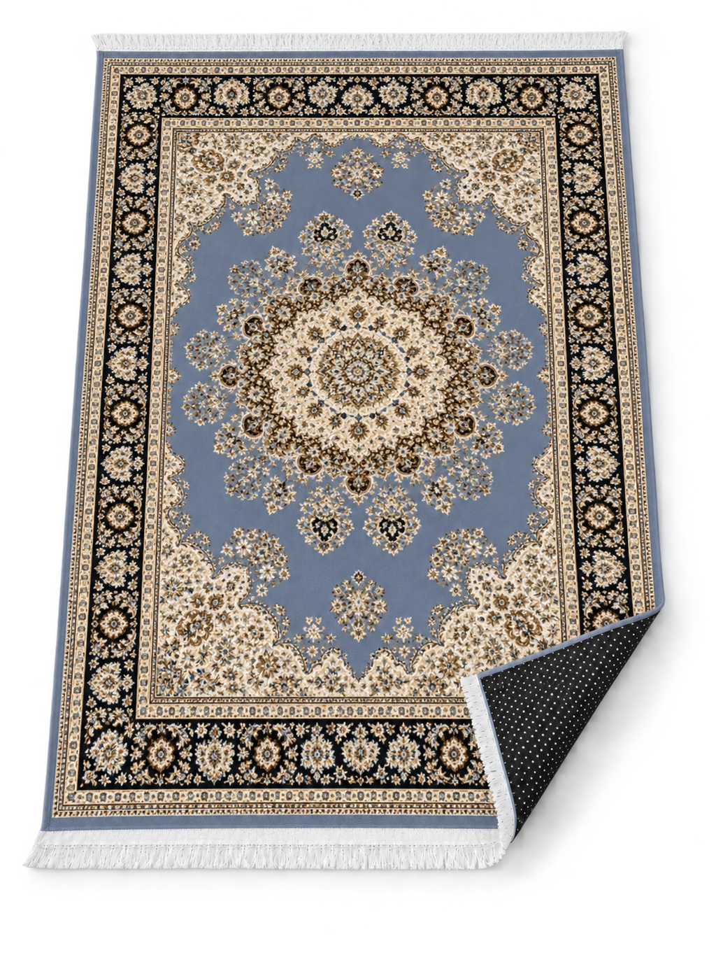 Sapphire – Luxury Velvet Rug, Blue Persian Design (LVB-301)