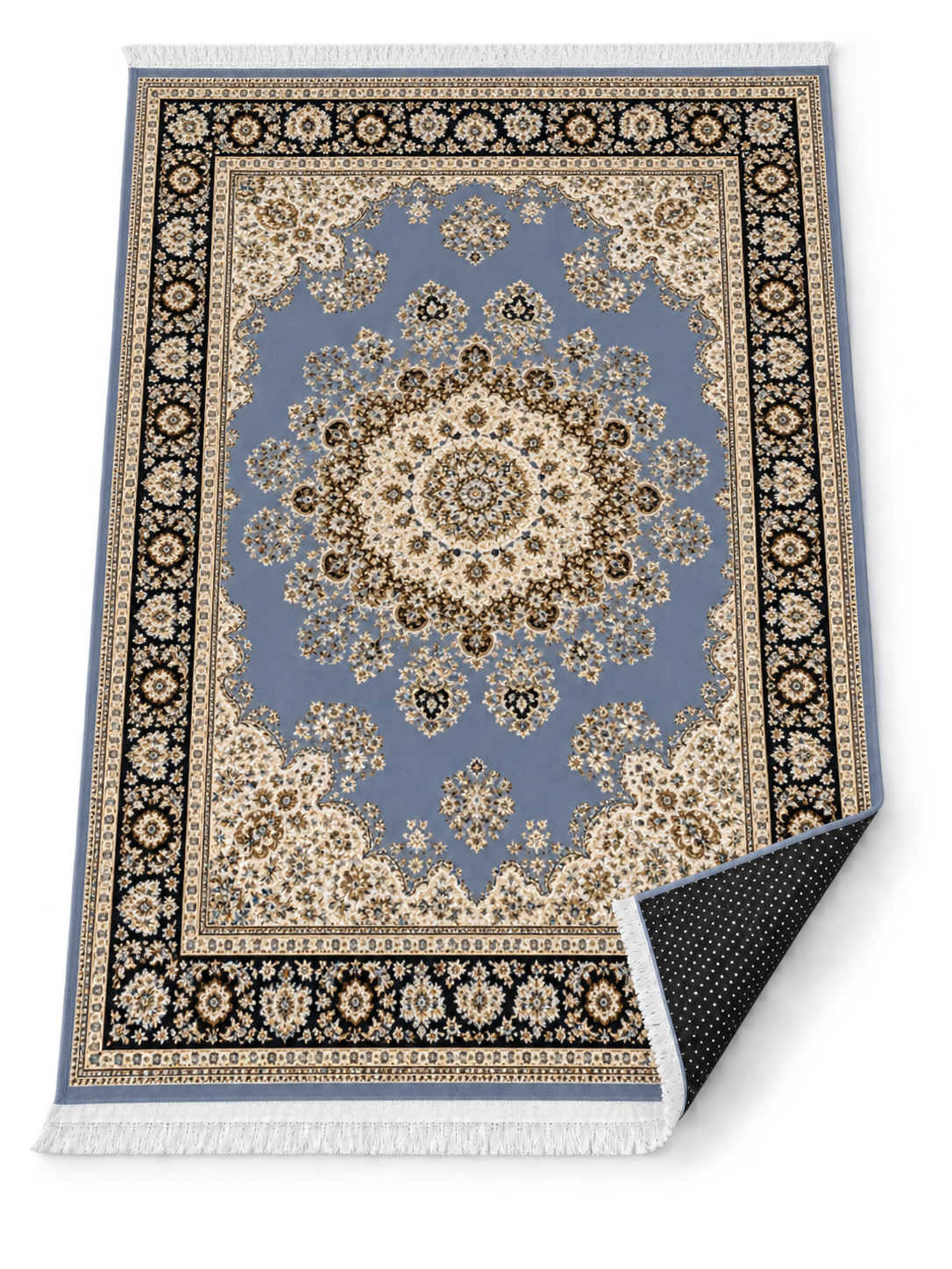 Sapphire – Luxury Velvet Rug, Blue Persian Design (LVB-301)