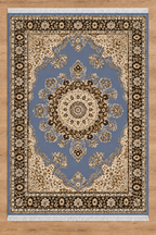 Sapphire – Luxury Velvet Rug, Blue Persian Design (LVB-301)