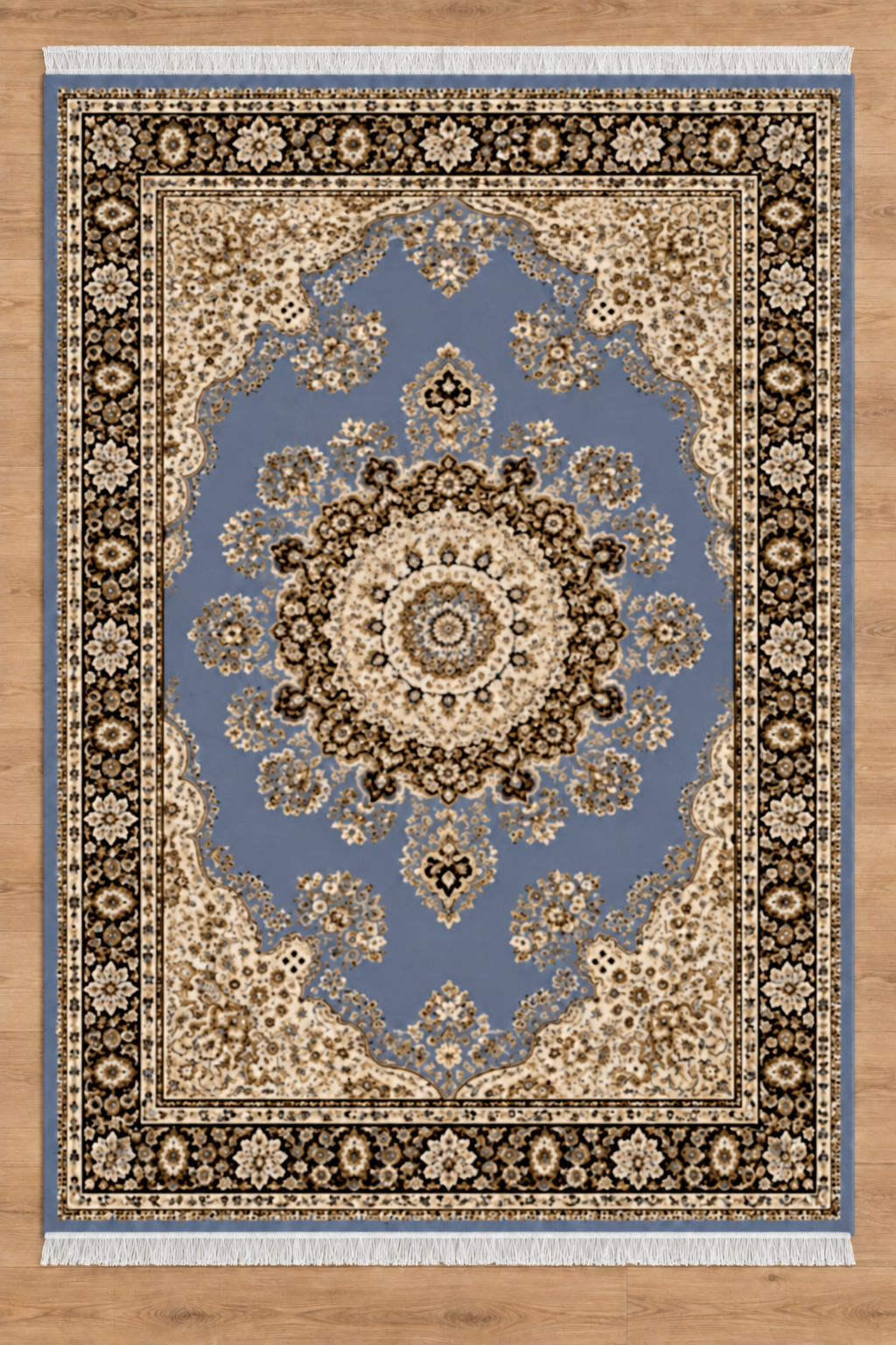 Sapphire – Luxury Velvet Rug, Blue Persian Design (LVB-301)