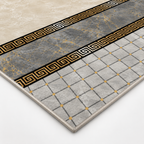 Travertine – Modern Rug, Beige & Grey Marble Design (MD-202)