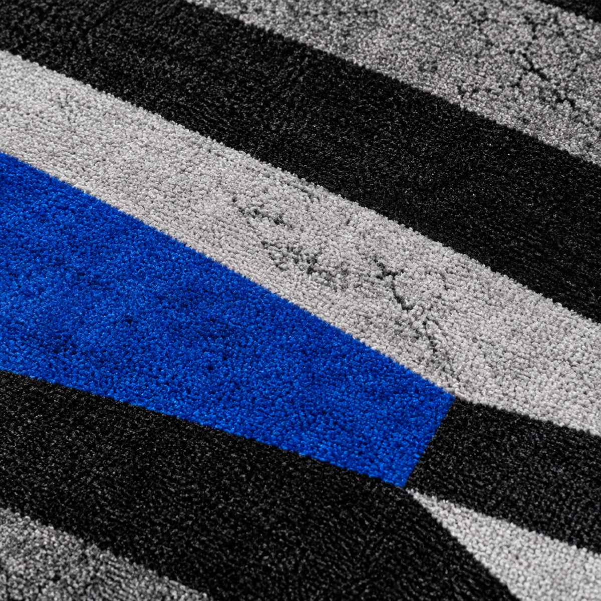 Cobalt – Modern Rug, Black & Blue Geometric Design (MD-208)