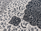 Porcelain – Luxury Velvet Rug, Navy & Ivory Traditional Design (LVC-504)