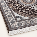 Espresso – Luxury Velvet Rug, Brown & Ivory Traditional Design (LVC-505)