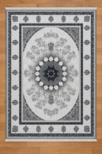 Smoke – Luxury Velvet Rug, Grey & Black Modern Design (LVC-501)