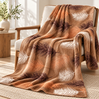 Caramel Plume – Double Bed Flannel Blanket