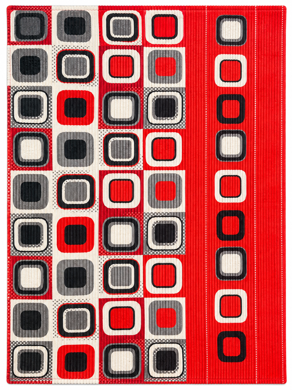 Ruby Mosaic – Double Bed Flannel Blanket