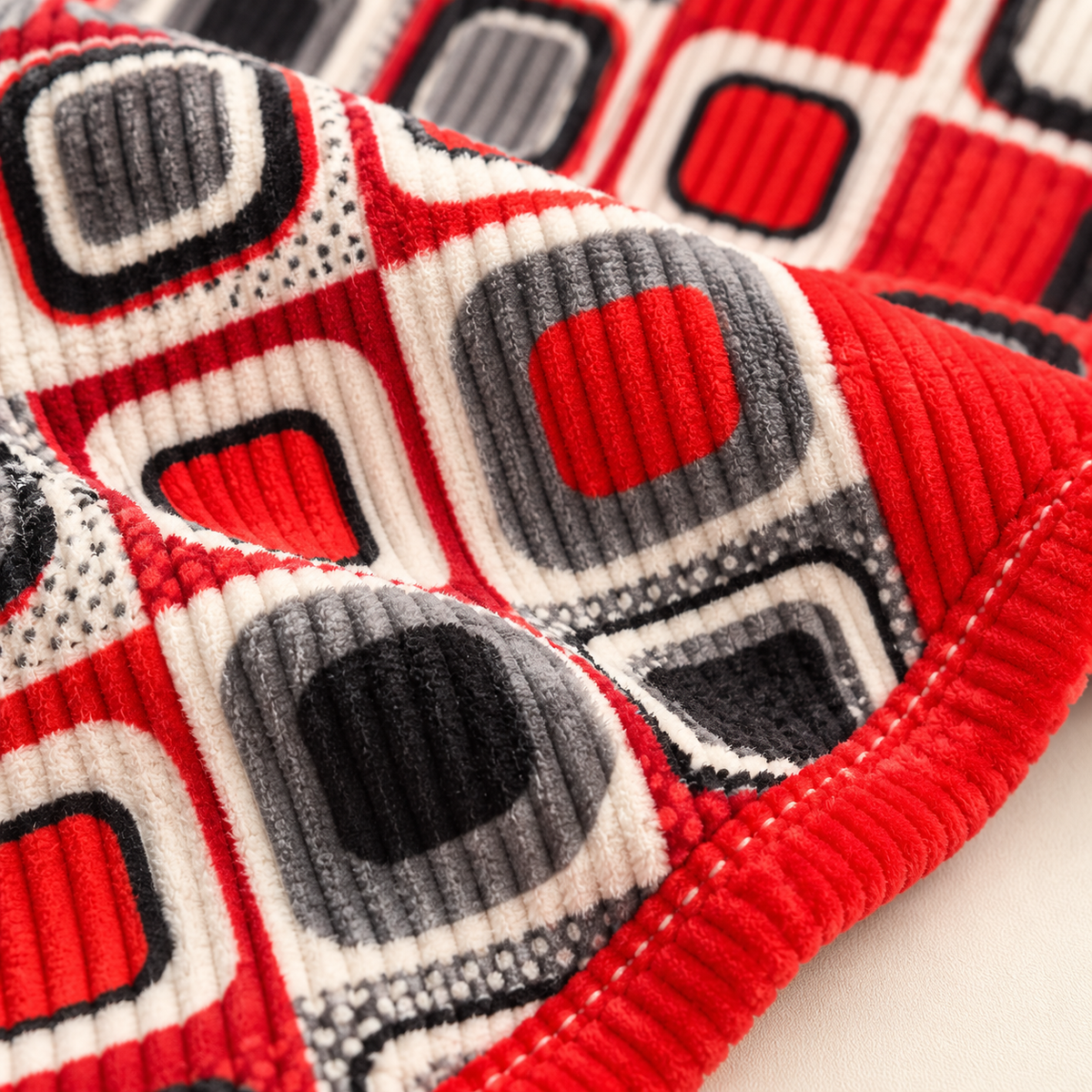 Ruby Mosaic – Double Bed Flannel Blanket