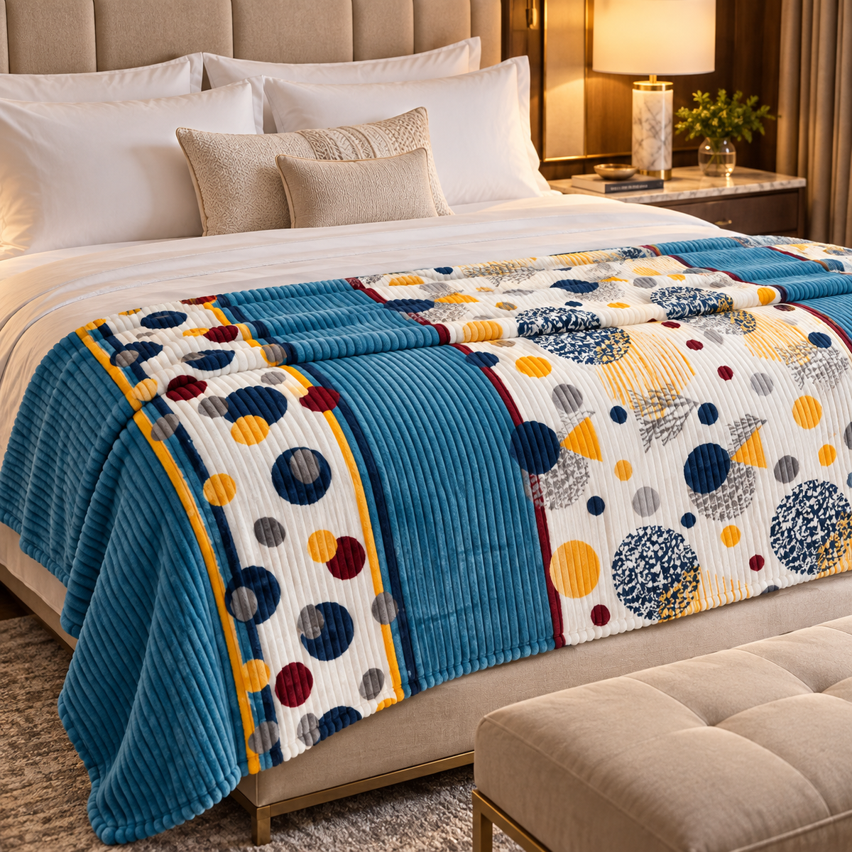 Blue Lagoon – Double Bed Flannel Blanket
