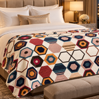 Honey Hex – Double Bed Flannel Blanket